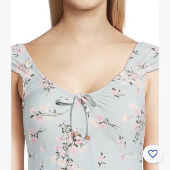 No Boundaries Jade Delight Floral Ruffled Hem Dress Size XL (15-17) NEW - Picture 5 of 8